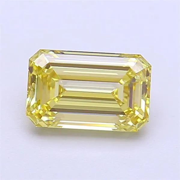 1.03ct Emerald Lab Grown Diamond (Colour Fancy Light Yellow, Clarity VVS2, IGI Certified)