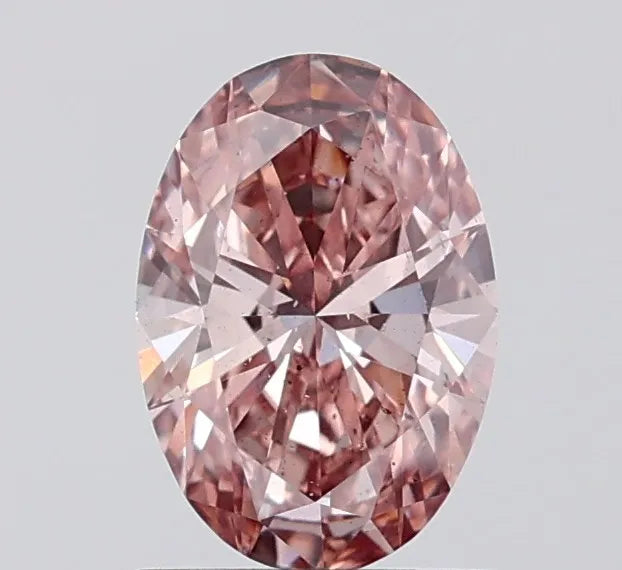 1.03ct Oval Lab Grown Diamond (Colour Fancy Pinkish Brown, Clarity SI1, IGI Certified)