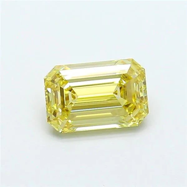 1.04ct Emerald Lab Grown Diamond (Colour Fancy Light Yellow, Clarity VVS2, IGI Certified)
