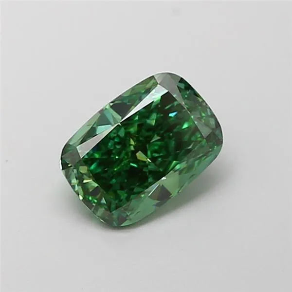 1.05ct Cushion modified Lab Grown Diamond (Colour Fancy Vivid Green, Clarity VVS2, IGI Certified)