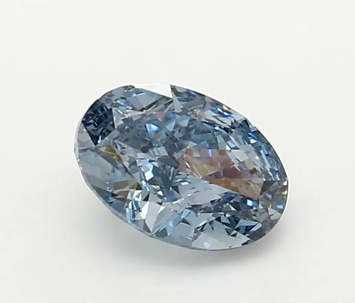 1.05ct Oval Lab Grown Diamond (Colour Fancy Vivid Blue, Clarity VVS1, IGI Certified)