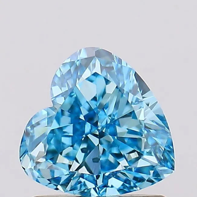 1.10ct Heart Lab Grown Diamond (Colour Fancy Vivid Blue, Clarity VS1, IGI Certified)