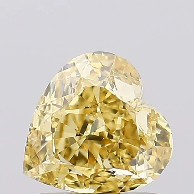 1.11ct Heart Lab Grown Diamond (Colour Fancy Intense Yellow, Clarity VS1, IGI Certified)