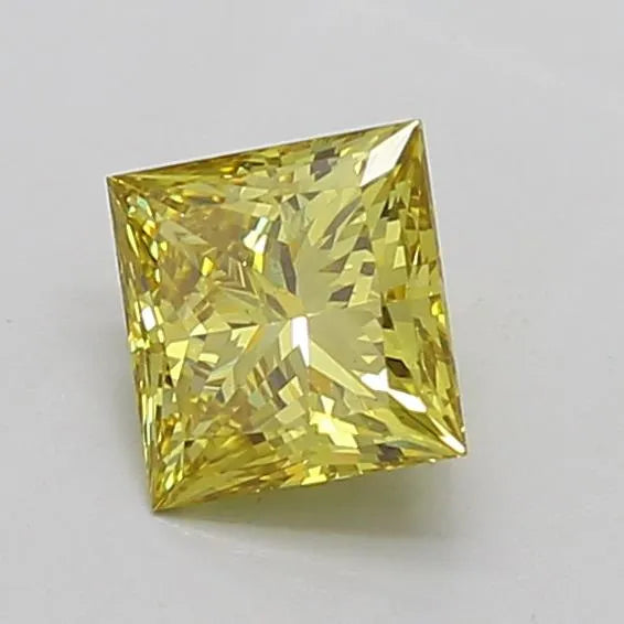 1.16ct Princess Lab Grown Diamond (Colour Fancy Intense Yellow, Clarity VS2, IGI Certified)