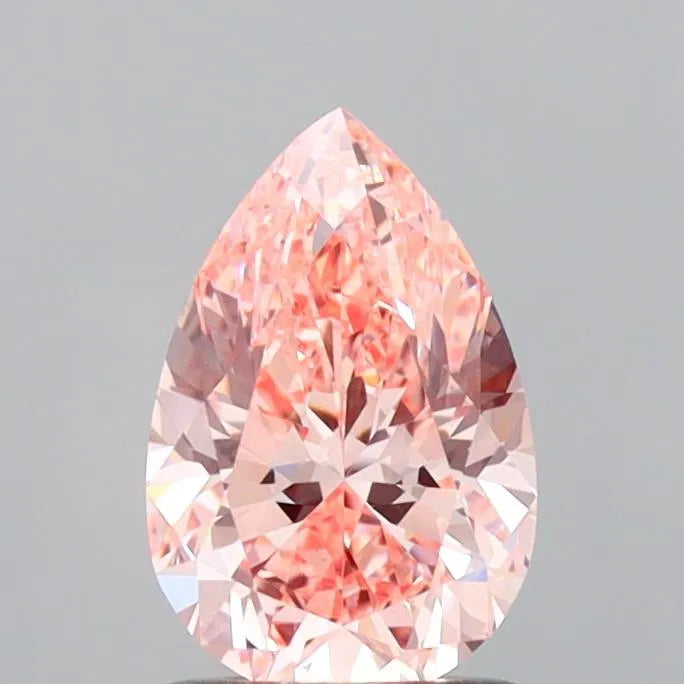 1.30ct Pear Lab Grown Diamond (Colour Fancy Intense Pink, Clarity VS1, IGI Certified)