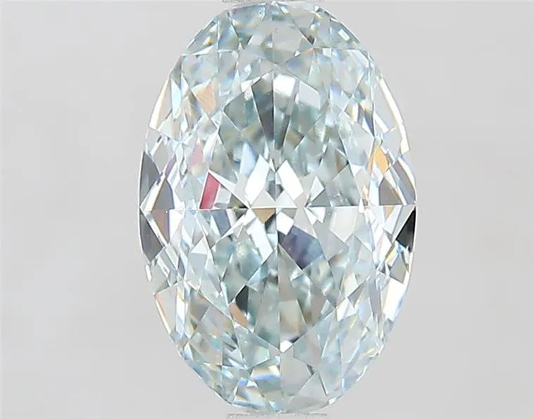 1.51ct Oval Lab Grown Diamond (Colour Fancy Green Blue, Clarity VVS2, IGI Certified)