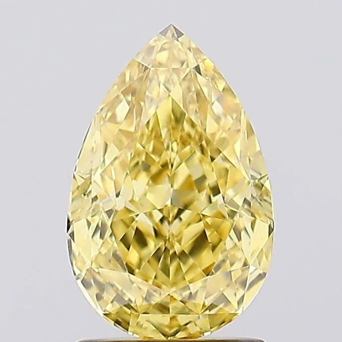 1.73ct Pear Lab Grown Diamond (Colour Fancy Vivid Yellow, Clarity VS1, IGI Certified)