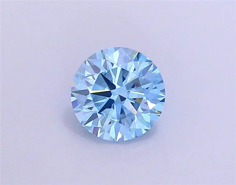 1.73ct Round Lab Grown Diamond (Colour Fancy Vivid Blue, Clarity SI1, Cut ID, IGI Certified)