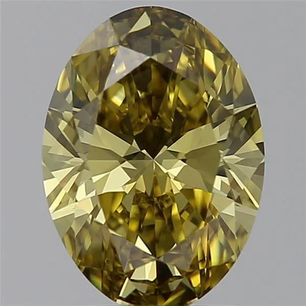 1.75ct Oval Lab Grown Diamond (Colour Fancy Intense Brownish Yellow, Clarity VS1, IGI Certified)