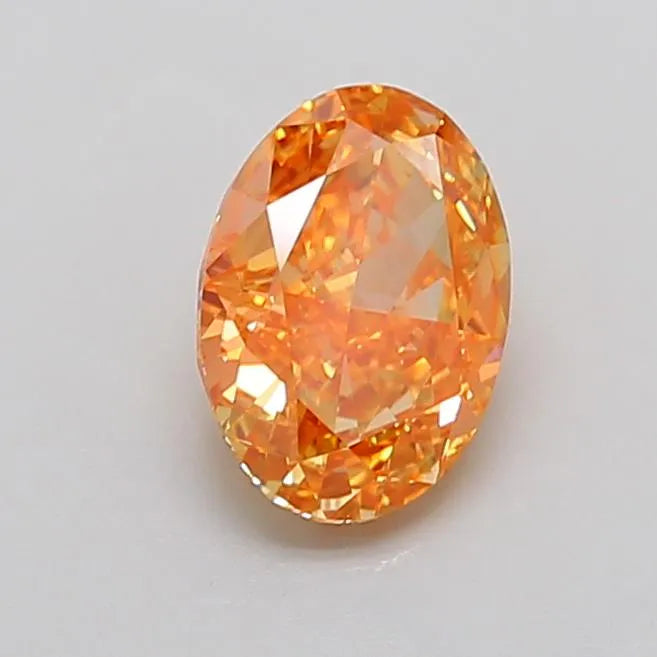 1.80ct Oval Lab Grown Diamond (Colour Fancy Vivid Pink Orange, Clarity VVS2, IGI Certified)