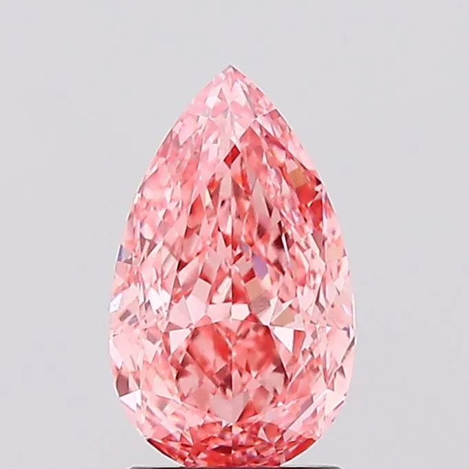 1.87ct Pear Lab Grown Diamond (Colour Fancy Vivid Pink, Clarity VVS2, IGI Certified)