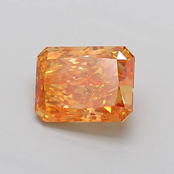1.96ct Radiant Lab Grown Diamond (Colour Fancy Vivid Pinkish Orange, Clarity VS1, IGI Certified)