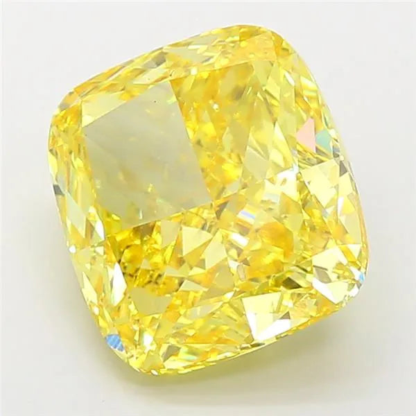 10.04ct Cushion modified Lab Grown Diamond (Colour Fancy Vivid Yellow, Clarity VS2, IGI Certified)