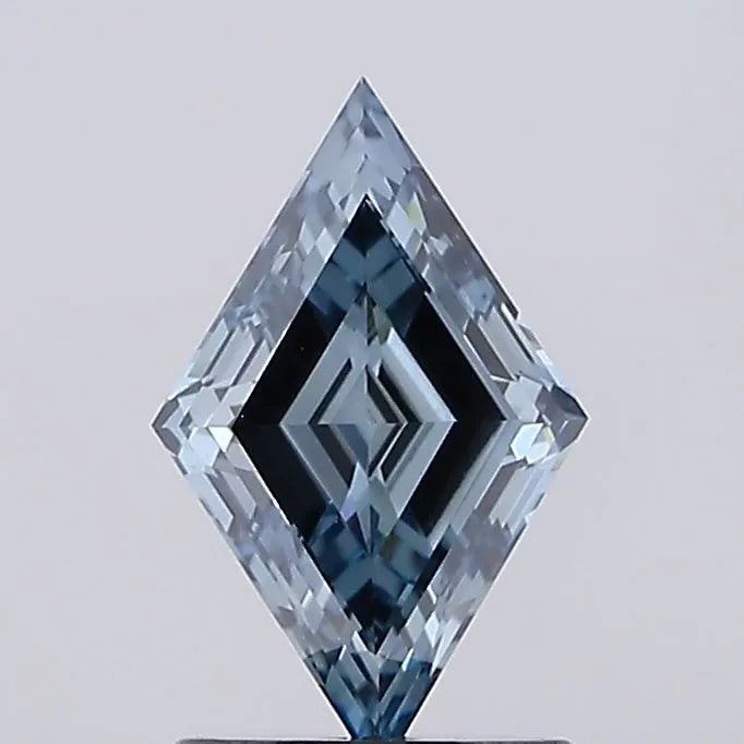 1.01ct Lozenge Lab Grown Diamond (Colour Fancy Intense Blue, Clarity VVS2, IGI Certified) - Jewelry by Cleo