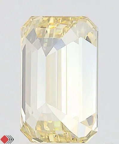 1.02ct Emerald Lab Grown Diamond (Colour Fancy Light Yellow, Clarity VVS2, IGI Certified) - Jewelry by Cleo
