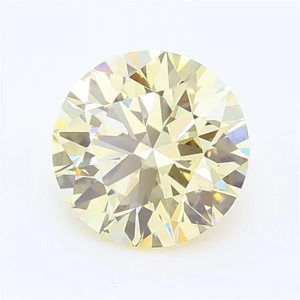 1.03ct Round Lab Grown Diamond (Colour Fancy Light Yellow, Clarity VS2, Cut ID, IGI Certified) - Jewelry by Cleo