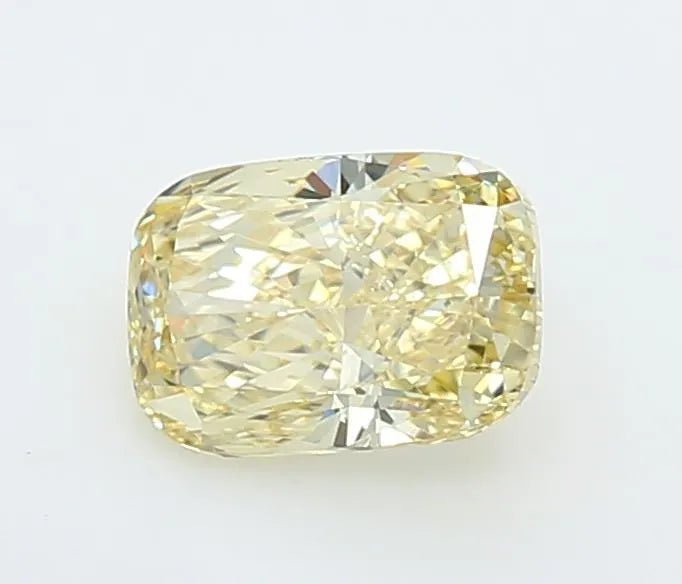 1.04ct Cushion modified Lab Grown Diamond (Colour Fancy Yellow, Clarity VVS2, IGI Certified) - Jewelry by Cleo