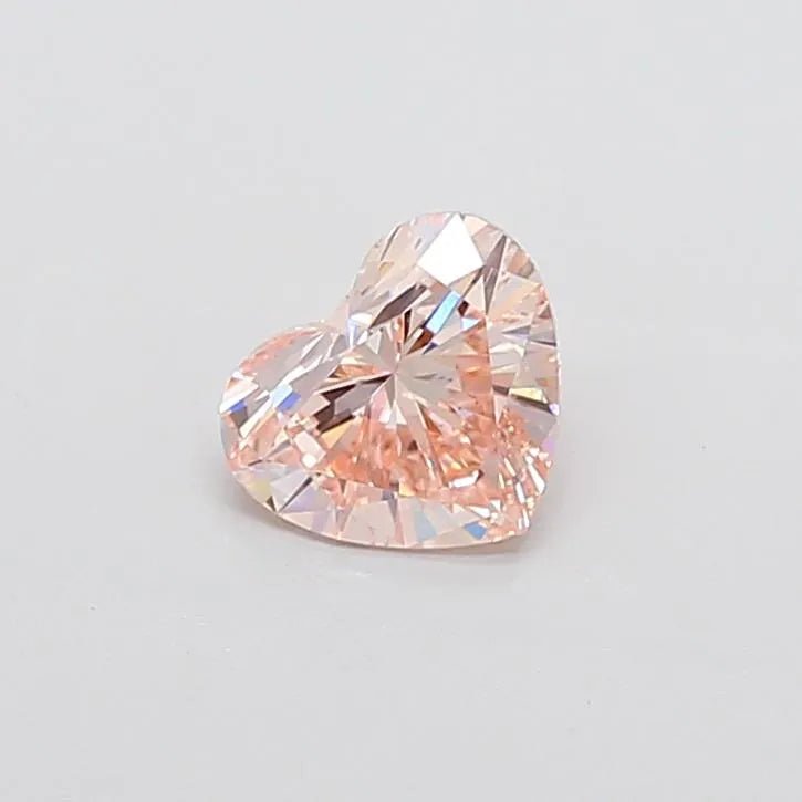 1.10ct Heart Lab Grown Diamond (Colour Fancy Pink, Clarity VS1, IGI Certified) - Jewelry by Cleo