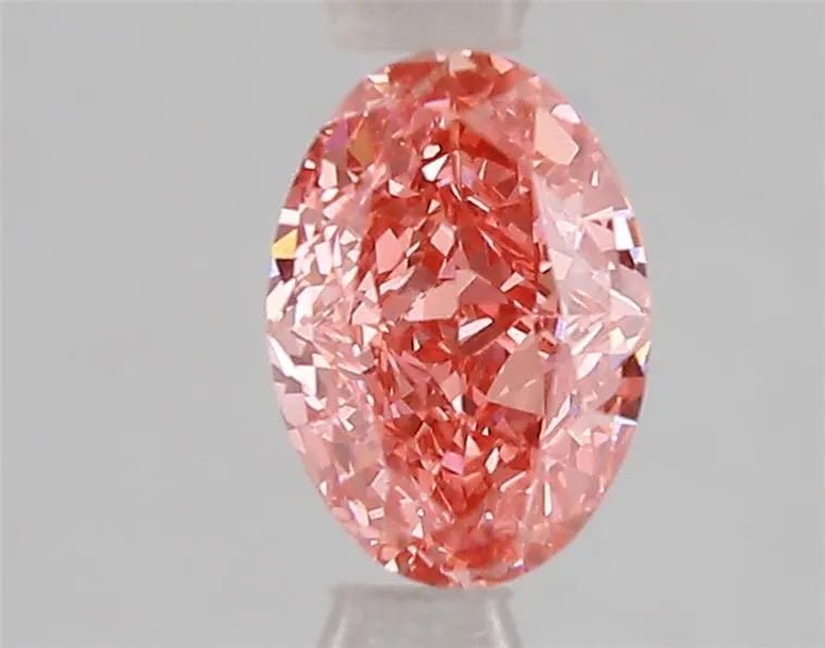 1.10ct Oval Lab Grown Diamond (Colour Fancy Vivid Pink, Clarity VS2, IGI Certified) - Jewelry by Cleo