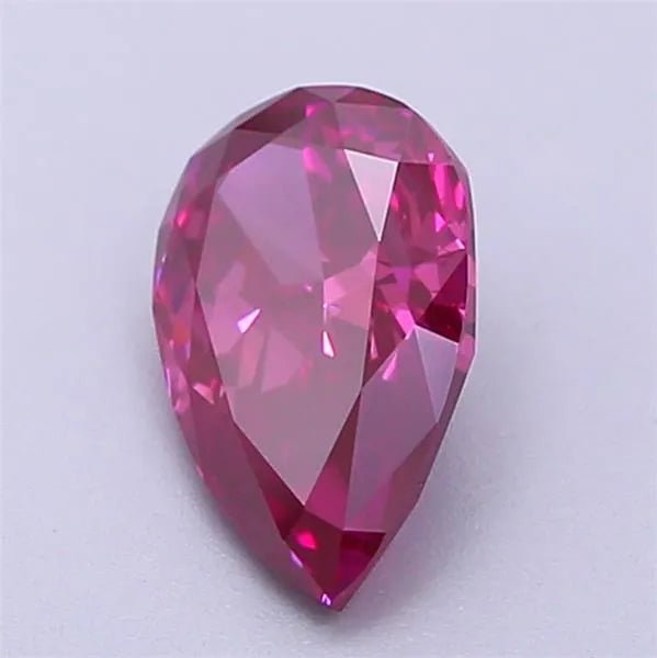 1.10ct Pear Lab Grown Diamond (Colour Fancy Deep Pink, Clarity VS1, IGI Certified) - Jewelry by Cleo