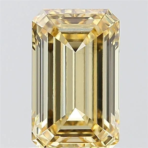 1.13ct Emerald Lab Grown Diamond (Colour Fancy Intense Yellow, Clarity VVS2, IGI Certified) - Jewelry by Cleo