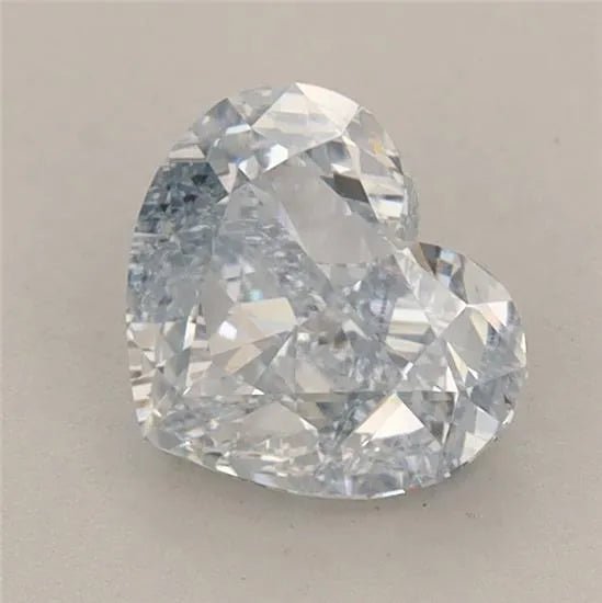 1.21ct Heart Lab Grown Diamond (Colour Fancy Blue, Clarity VS2, IGI Certified) - Jewelry by Cleo