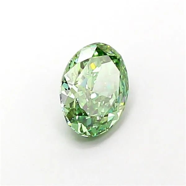 1.22ct Oval Lab Grown Diamond (Colour Fancy Vivid Green, Clarity VVS2, IGI Certified) - Jewelry by Cleo