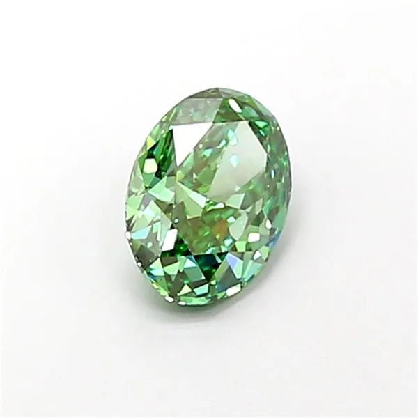 1.29ct Oval Lab Grown Diamond (Colour Fancy Vivid Green, Clarity VVS2, IGI Certified) - Jewelry by Cleo