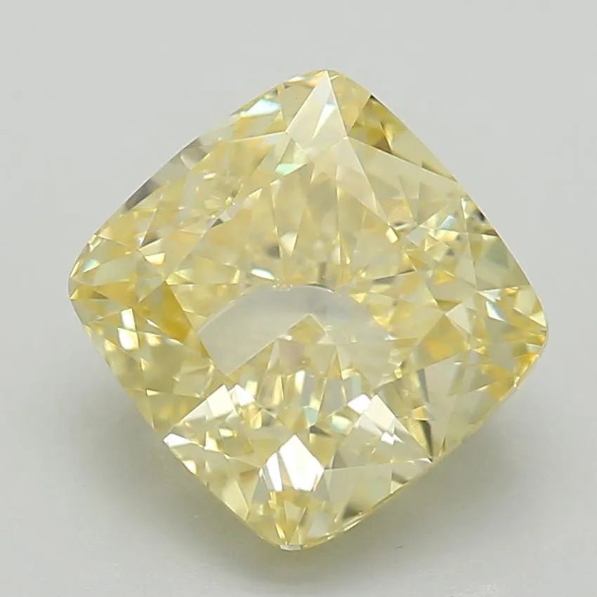 1.43ct Cushion brilliant Lab Grown Diamond (Colour Fancy Vivid Yellow, Clarity VVS2, IGI Certified) - Jewelry by Cleo