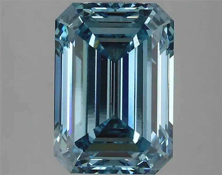 3.26ct Emerald Lab Grown Diamond (Colour Fancy Intense Blue, Clarity VS1, IGI Certified)