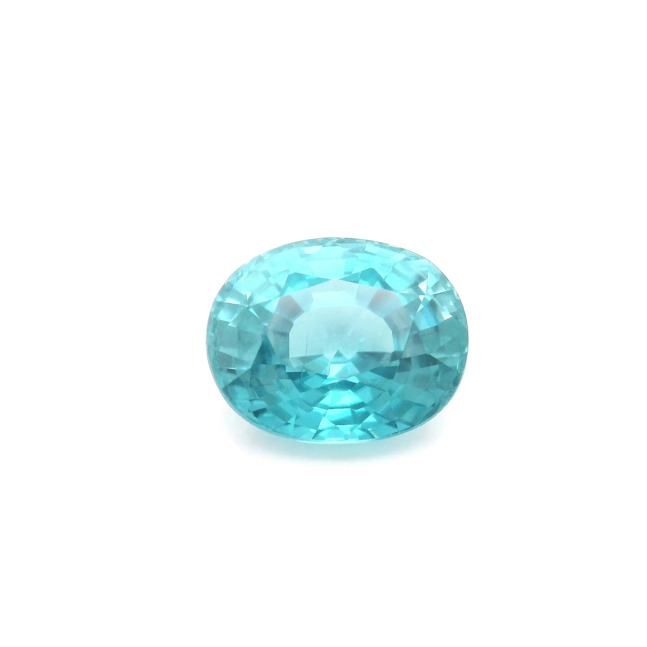 4.77ct Oval Natural Zircon (Colour Blue, Clarity Eye Clean, Cut Faceted)