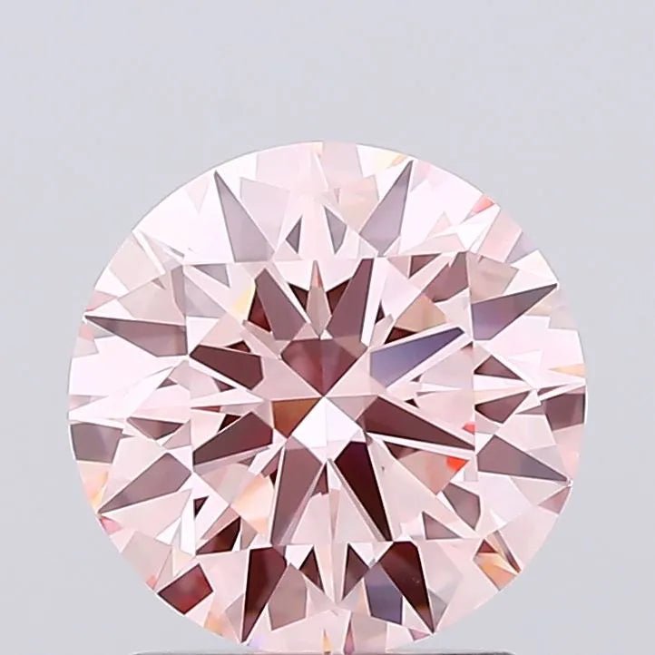 1.51ct Round Lab Grown Diamond (Colour Fancy Intense Pink, Clarity VS1, Cut ID, IGI Certified) - Jewelry by Cleo