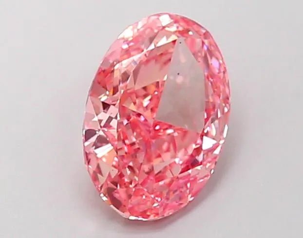1.54ct Oval Lab Grown Diamond (Colour Fancy Vivid Pink, Clarity VS2, IGI Certified) - Jewelry by Cleo