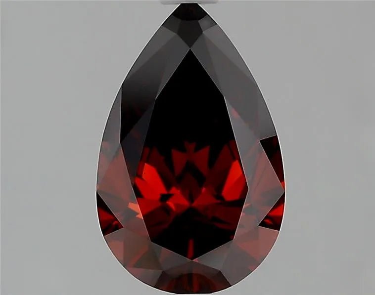 1.55ct Pear Lab Grown Diamond (Colour Fancy Deep Orange, Clarity VVS2, IGI Certified) - Jewelry by Cleo