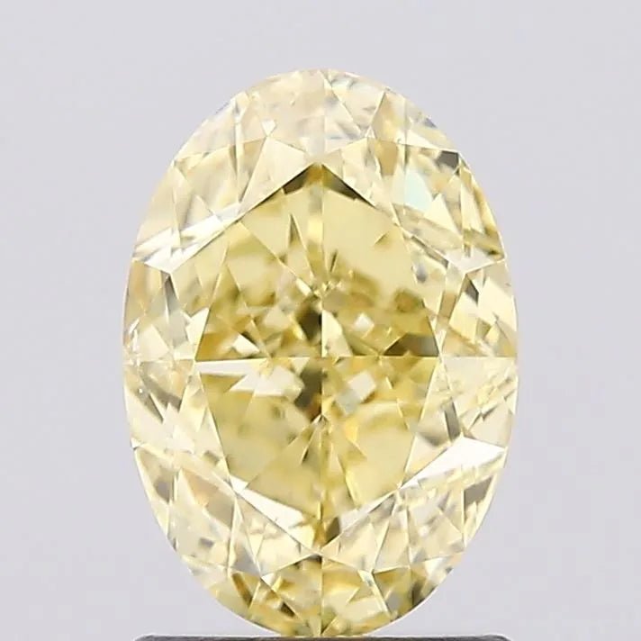 1.56ct Oval Lab Grown Diamond (Colour Fancy Intense Yellow, Clarity VS1, IGI Certified) - Jewelry by Cleo