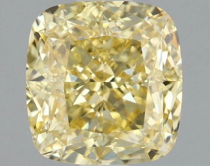 1.57ct Cushion modified Lab Grown Diamond (Colour Fancy Intense Yellow, Clarity VVS1, IGI Certified) - Jewelry by Cleo