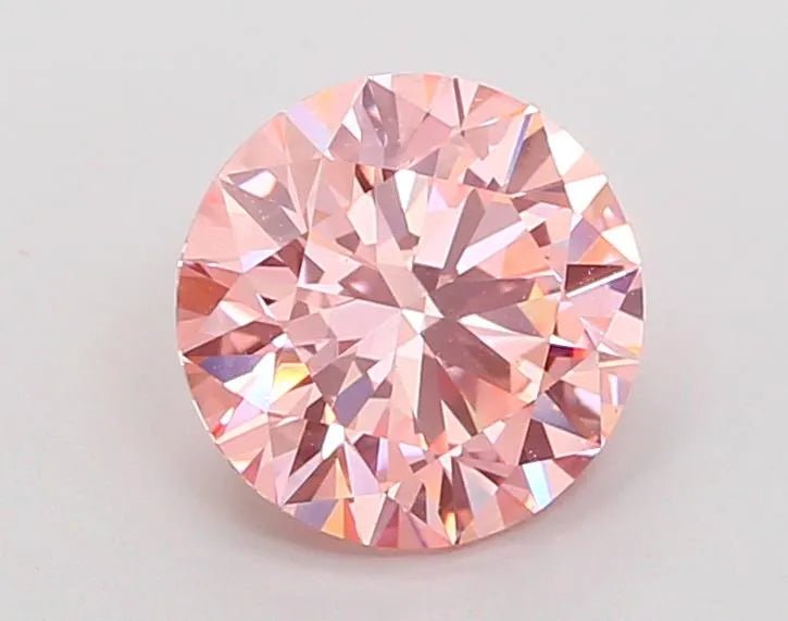 1.84ct Round Lab Grown Diamond (Colour Fancy Vivid Pink, Clarity VS1, Cut EX, IGI Certified) - Jewelry by Cleo