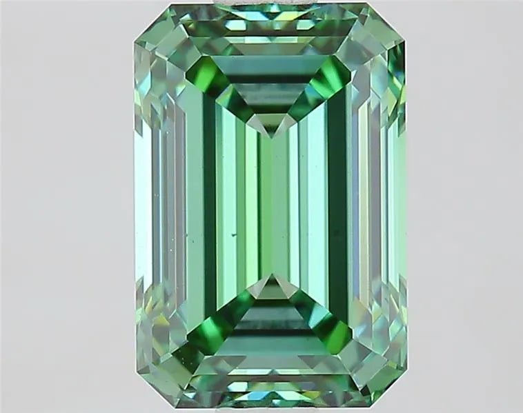 1.85ct Emerald Lab Grown Diamond (Colour Fancy Vivid Green, Clarity VS1, IGI Certified) - Jewelry by Cleo