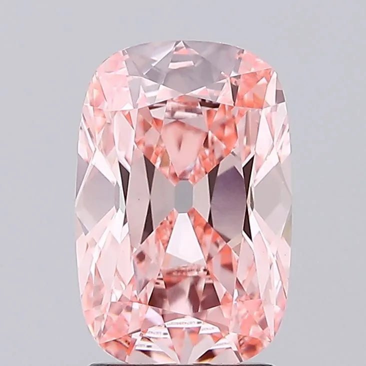 1.95ct Cushion brilliant Lab Grown Diamond (Colour Fancy Vivid Pink, Clarity VVS2, IGI Certified) - Jewelry by Cleo