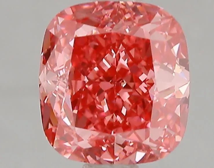 1.96ct Cushion modified Lab Grown Diamond (Colour Fancy Vivid Pink, Clarity VS1, IGI Certified) - Jewelry by Cleo
