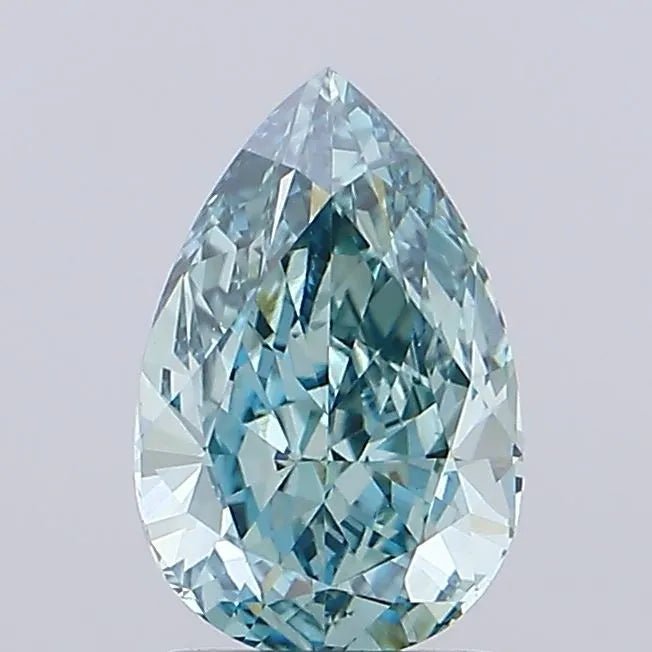 1.96ct Pear Lab Grown Diamond (Colour Fancy Vivid Green, Clarity VS1, IGI Certified) - Jewelry by Cleo