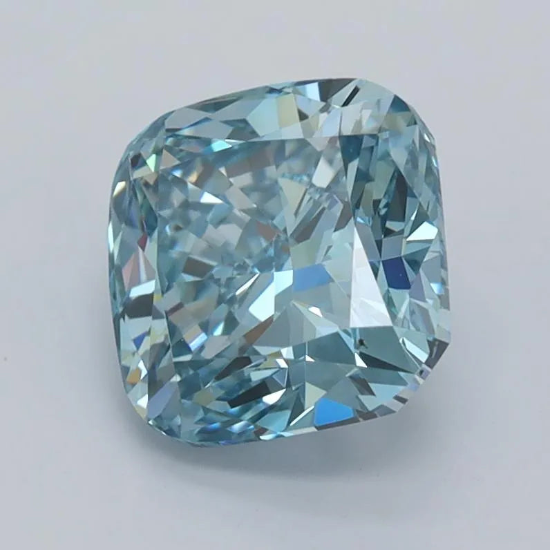 2.00ct Cushion modified Lab Grown Diamond (Colour Fancy Vivid Blue, Clarity VS1, IGI Certified)