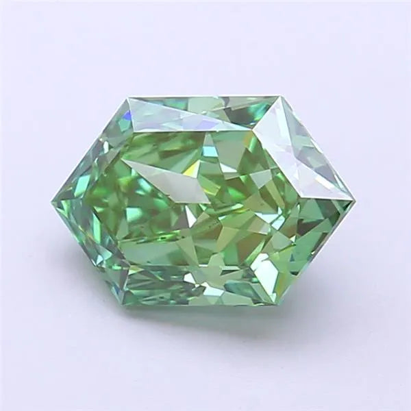 2.01ct Hexagonal Lab Grown Diamond (Colour Fancy Vivid Green, Clarity VS2, IGI Certified)