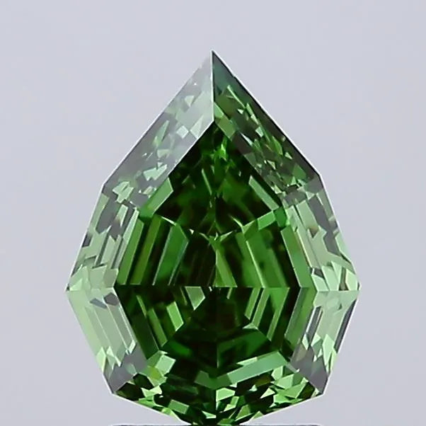 2.01ct Octagonal Lab Grown Diamond (Colour Fancy Vivid Green, Clarity VVS2, IGI Certified)