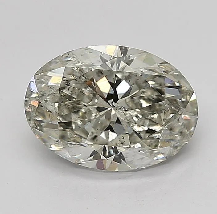 2.01ct Oval Natural Diamond (Colour I, Clarity SI2, HRD Certified)