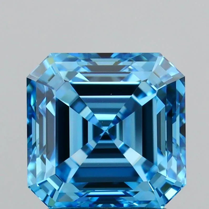2.03ct Asscher Lab Grown Diamond (Colour Fancy Vivid Blue, Clarity VVS2, IGI Certified)