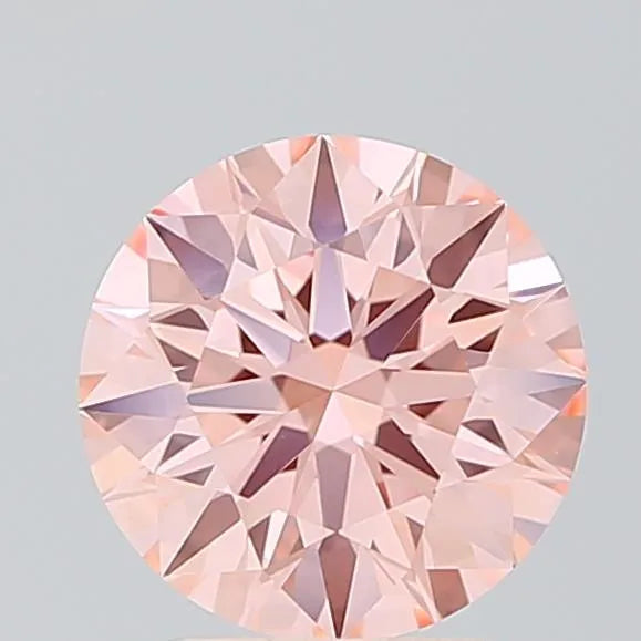2.04ct Round Lab Grown Diamond (Colour Fancy Vivid Pink, Clarity VVS2, Cut ID, IGI Certified)