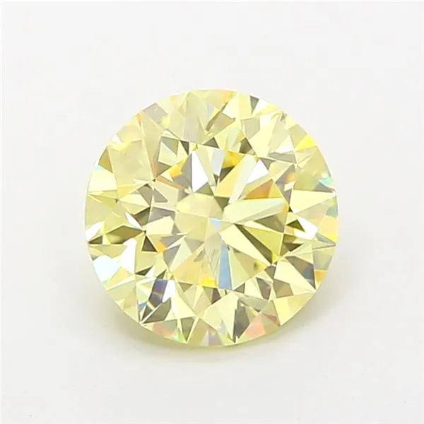 2.12ct Round Lab Grown Diamond (Colour Fancy Yellow, Clarity VS1, Cut ID, IGI Certified)