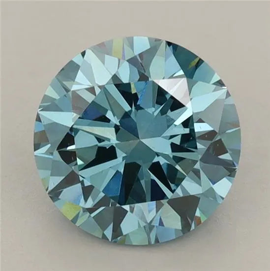 2.13ct Round Lab Grown Diamond (Colour Fancy Vivid Blue, Clarity VS2, Cut VG, IGI Certified)