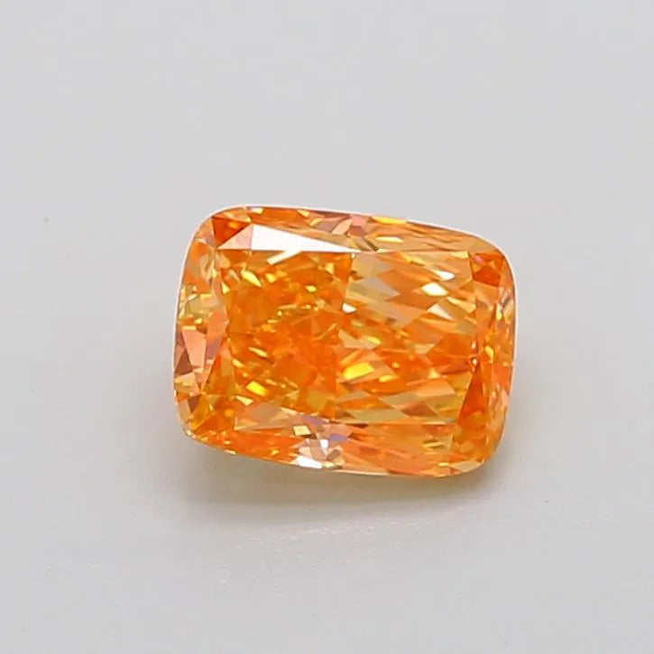2.19ct Cushion modified Lab Grown Diamond (Colour Fancy Vivid Yellowish Orange, Clarity VVS2, IGI Certified)